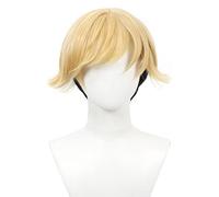 bi bi hou Lanto Cosplay Parrucca Biondo-Nero 25cm Lungo Anime Frieren at the Funeral Cosplay Lanto Wig Natale Halloween Carnevale Party Performance Costume Accessori Anime Parrucca Adulti