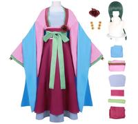 bi bi hou Maomao Cosplay Costume Completo con Parrucca Anime The Apothecary Diaries Cosplay Mao mao Outfit Hanfu Rosa Natale Halloween Carnevale Party Stage Performance Adulto