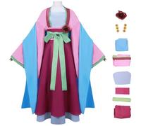 bi bi hou Maomao Cosplay Costume Completo con Parrucca Anime The Apothecary Diaries Cosplay Mao mao Outfit Hanfu Rosa Natale Halloween Carnevale Party Stage Performance Adulto