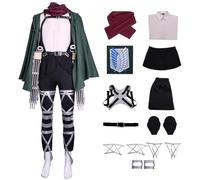 bi bi hou Mikasa Cosplay Costume AOT Cosplay Levi Costume Anime Attack On Titan Stagione 4 Travestimento Survey Corps Cosplay Uniforme Halloween Carnevale Natale Party Performance Costume per Adulti