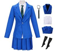 bi bi hou Mouri Ran Cosplay Costume Set Anime Detective Conan Cosplay Ran Mouri Uniforme Scolastica Natale Halloween Carnevale Party Stage Performance Costume