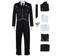 bi bi hou Sebastian Cosplay Costume Set Anime Kuroshitsuji Emerald Witch Cosplay Sebastian Michaelis Uniforme Smoking Nero Natale Halloween Carnevale Party Stage Performance Costume per Adulti