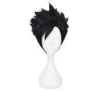 bi bi hou Tetsurou Kuroo Cosplay Parrucca Nero Corta Anime Haikyuu Cosplay Tetsurou Kuroo Wig Natale Halloween Carnevale Party Performance Costume Accessori Anime Parrucca Adulti