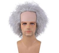bi bi hou Uomo Beetle Succo Michael Cosplay Parrucca Riccia Verde/Grigio B'eetleJuice Uniforme Michael Cosplay Wig Natale Halloween Carnevale Party Stage Performance Costume Parrucca