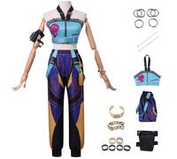 bi bi hou Zoe Cosplay Costume Set con Parrucca Anime K-Pop Demon Hunters Cosplay Zoe Uniforme Natale Halloween Carnevale Party Stage Performance Costume per Adulti