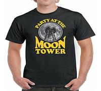 BI BI MIAO 685 Party At The Moon Tower Dazed Funny Stoner Movie 90S Confused Unisex 100% Cotton Short-Sleeve T-Shirts Black M