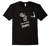 BI BI MIAO I Do My Own Stunts Unisex 100% Cotton Short-Sleeve T-Shirts Black S