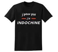 BI BI MIAO Indochine I Can't I Have Indochine Unisex 100% Cotton Short-Sleeve T-Shirts Black L