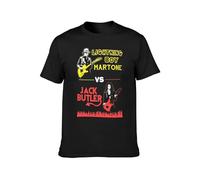 BI BI MIAO Lightning Martone Vs Jack Butler 1986 Movie Crossroads Unisex 100% Cotton Short-Sleeve T-Shirts Black S