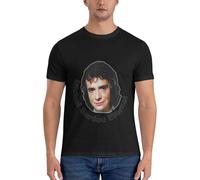 BI BI MIAO Michel Sardou Eternal Unisex 100% Cotton Short-Sleeve T-Shirts Black L