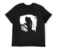 BI BI MIAO Nosferatu Horror Cult B-Movie Vampire Shadow Unisex 100% Cotton Short-Sleeve T-Shirts Black S