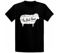 BI BI MIAO The Black Sheep Funny Odd One out of The Family Tee Unisex 100% Cotton Short-Sleeve T-Shirts M