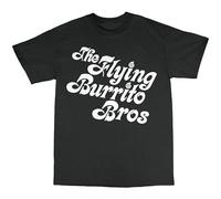 BI BI MIAO The Flying Burrito Brothers Gram Parsons Chris Hilman Unisex 100% Cotton Short-Sleeve T-Shirts Black M