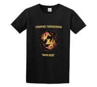 BI BI MIAO Turnpike Troubadours Down Here Unisex 100% Cotton Short-Sleeve T-Shirts Black XL
