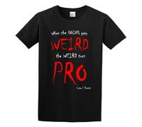 BI BI MIAO When The Going Gets Weird Hunter Thompson Unisex 100% Cotton Short-Sleeve T-Shirts Black L