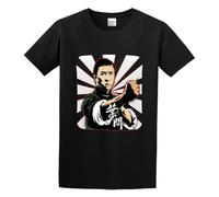 BI BI MIAO Wing Chun Donnie Yen Kung Fu Movie Unisex 100% Cotton Short-Sleeve T-Shirts Black XL