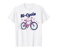 Bi-Cycle Bisessuale Pride Bandiera Colori Bicicletta Pun Design Maglietta