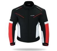 BI ESSE Giacca Giubbino Tessuto Moto Scooter Viaggio Sfodrabile Ventilata (IT, Testo, 3XL, Regular, Regular, Rosso)