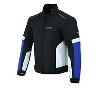 BI ESSE Giacca Giubbino Tessuto Moto Scooter Viaggio Sfodrabile Ventilata (IT, Testo, 4XL, Regular, Regular, Blu)