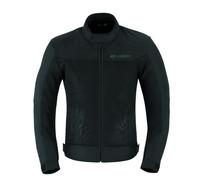 BI ESSE Giacca Moto Estiva Traforato interno Impermiabile Sfodrabile Con Protezioni livello A (IT, Testo, 4XL, Regular, Regular, NERO)