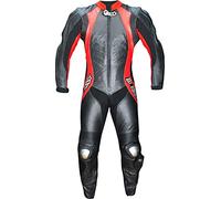 BI ESSE Tuta Moto Uomo In Vera Pelle Intera Per Uso Pista Con Protezioni Rimovibili Certificate Professionale Con Gobba Aerodinamica Ideale Per Strada, Pista, Traforata, Taglio Anatomico