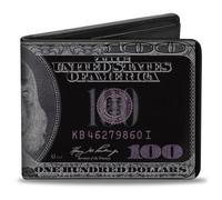 Bi-Fold Wallet 100 Dollar Bill X-Ray Black/White