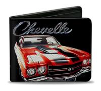 Bi-Fold Wallet 1970 Chevrolet CHEVELLE Black/Silver/Red