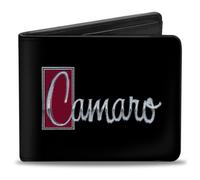 Bi-Fold Wallet 1972 CAMARO Script Emblem Black/Silver/Reds