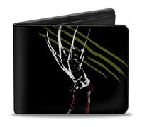 Bi-Fold Wallet A Nightmare on Elm Street Freddy's Hand Scratching + Logo Black/W