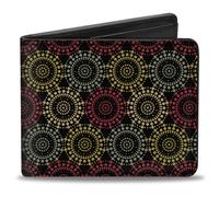 Bi-Fold Wallet Aboriginal Black/Cream/Multi Color