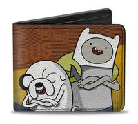 Bi-Fold Wallet Adventure Time Jake and Finn DUDES RIGHTEOUS Pose Multi Color