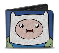Bi-Fold Wallet Adventure Time Jake and Finn Face Close-Up Blue