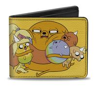 Bi-Fold Wallet Adventure Time Jake and Pups WORLD'S GREATEST DAD Pose Yellow