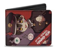 Bi-Fold Wallet AFTER-SCHOOL HANAKO-KUN Hanako Poses and Title Logo Red