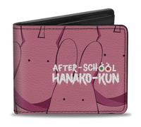 Bi-Fold Wallet AFTER-SCHOOL HANAKO-KUN Mokke Stacked and Title Logo Pinks
