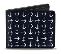 Bi-Fold Wallet Anchors Navy/White
