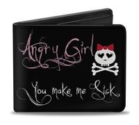 Bi-Fold Wallet Angry Girl/Mad As Hell/You Make Me Sick