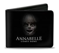 Bi-Fold Wallet ANNABELLE COMES HOME Face Close-Up + HORROR Text Black/Red