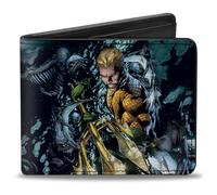 Bi-Fold Wallet Aquaman New 52 The Trench Underwater Comic Book Cover Pose