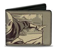 Bi-Fold Wallet Avatar the Last Airbender Aang Garden Pose Grays
