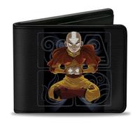 Bi-Fold Wallet Avatar the Last Airbender Aang Meditating Pose + Glowing Arrow/Ey