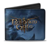 Bi-Fold Wallet BALDUR'S GATE III Nautiloid Ship Scene and Title Logo