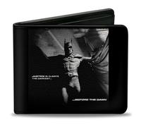 Bi-Fold Wallet Batman 1989 Jump Pose and Quote Black/White