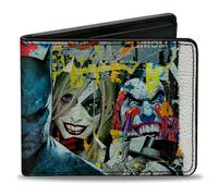 Bi-Fold Wallet Batman and Gotham City Villains Torn Faces Graffiti Collage2