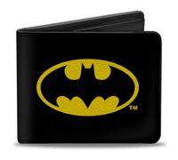 Batman Bi Pieghevole Bi Bi Pieghevole da uomo Nero/Giallo Multicolore 4,0 x 3,5 US, Multicolore, 10 cm x 9 cm, bi pieghevole