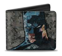 Bi-Fold Wallet Batman Face/Comic Scenes