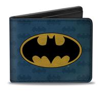 Bi-Fold Wallet Batman Signal/Bat Monogram Distressed Blues/Black/Yellow