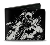 Bi-Fold Wallet Batman the Dark Knight and Joker HA HA Smiling Sketch Poses Bla