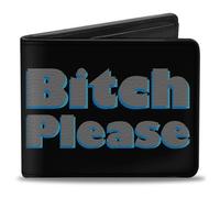 Bi-Fold Wallet BITCH PLEASE Black/Blue/Gray
