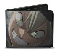 Bi-Fold Wallet BLACK CLOVER Asta Face Close-Up and Title Logo